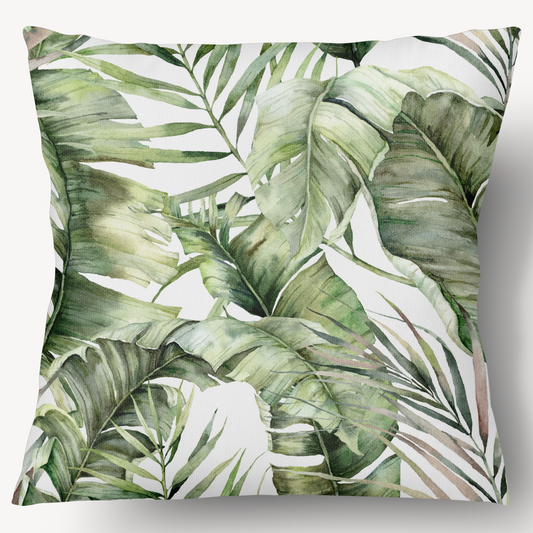 Scatter cushion tropical palm