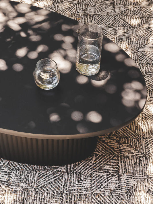 Bora Bora Outdoor Coffee Table in Oval Carbon