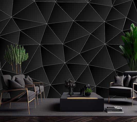 Wallpaper 3D Black Triangle