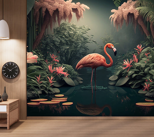 Wallpaper Flamingo Heaven