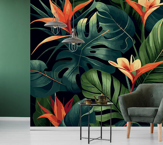 Wallpaper Tropical Strelitzia