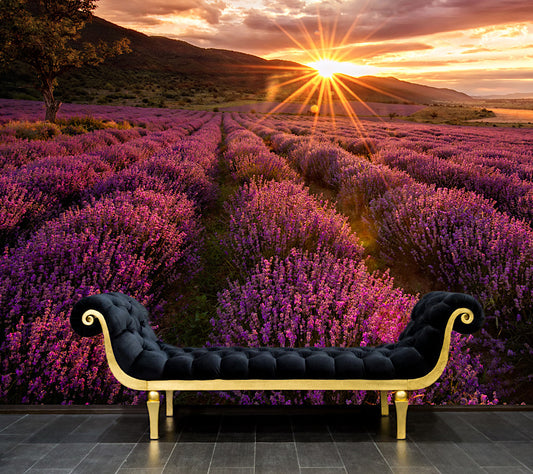 Wallpaper Lavender Landscape
