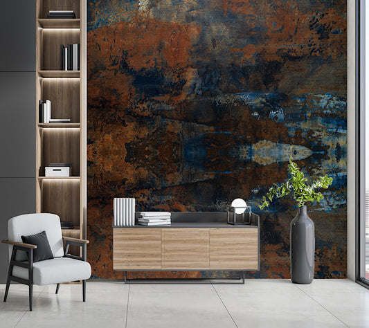 Wallpaper Hues of Burnt Orange And Ocean
