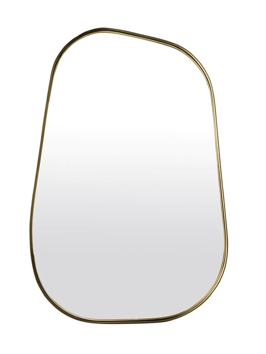 Concave Mirror in Antique Brass