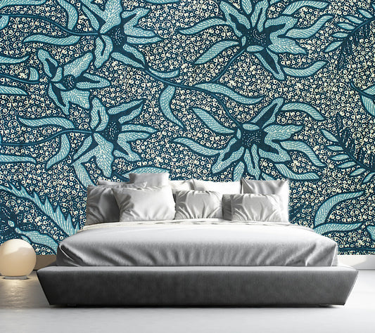 Wallpaper Turquoise Dragon Flower